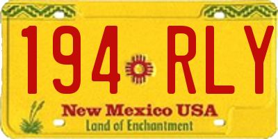 NM license plate 194RLY