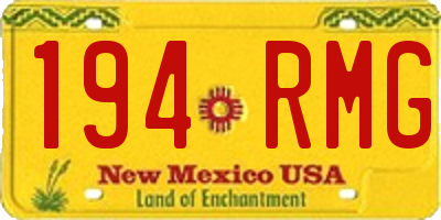 NM license plate 194RMG