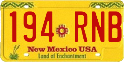 NM license plate 194RNB