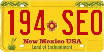 NM license plate 194SEO