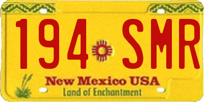NM license plate 194SMR