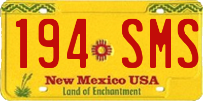 NM license plate 194SMS