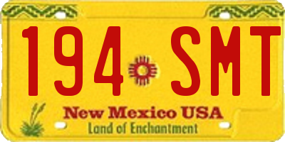 NM license plate 194SMT