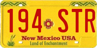NM license plate 194STR