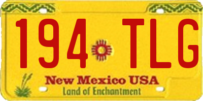 NM license plate 194TLG