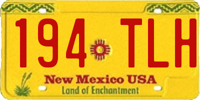 NM license plate 194TLH