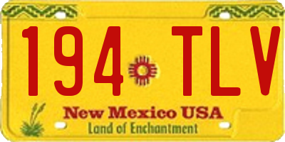 NM license plate 194TLV
