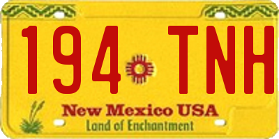 NM license plate 194TNH