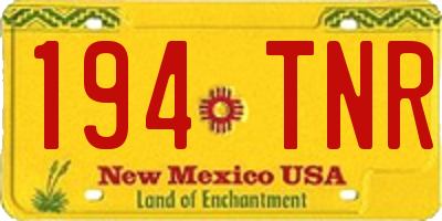 NM license plate 194TNR