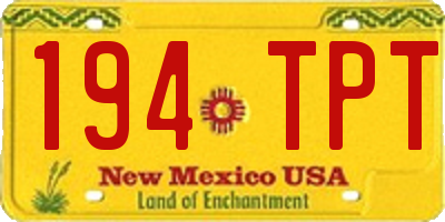 NM license plate 194TPT