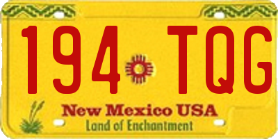 NM license plate 194TQG