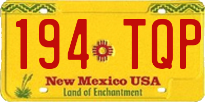 NM license plate 194TQP
