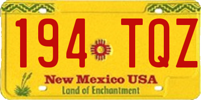 NM license plate 194TQZ
