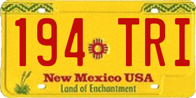 NM license plate 194TRI