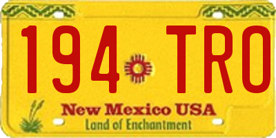 NM license plate 194TRO