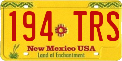 NM license plate 194TRS