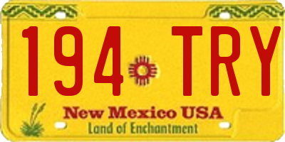 NM license plate 194TRY