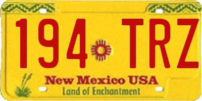 NM license plate 194TRZ