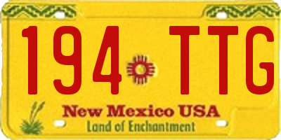 NM license plate 194TTG