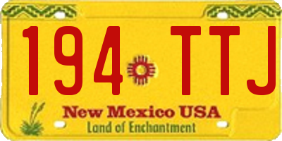 NM license plate 194TTJ