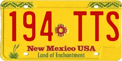 NM license plate 194TTS