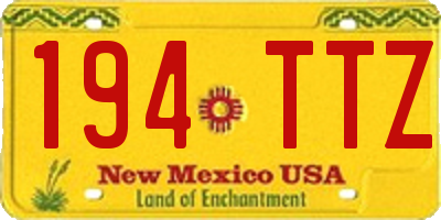 NM license plate 194TTZ