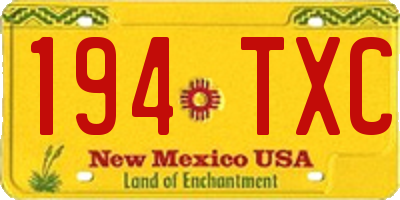 NM license plate 194TXC