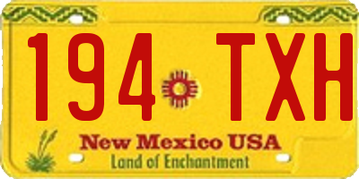 NM license plate 194TXH