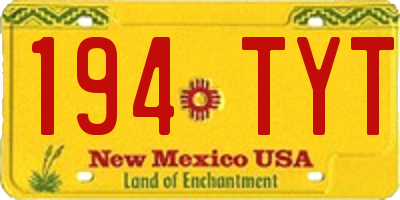 NM license plate 194TYT