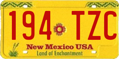 NM license plate 194TZC