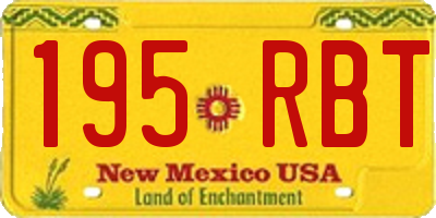 NM license plate 195RBT