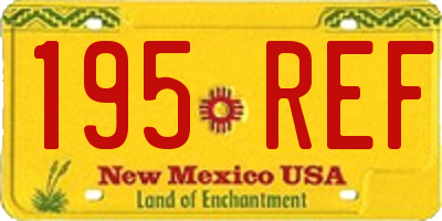 NM license plate 195REF