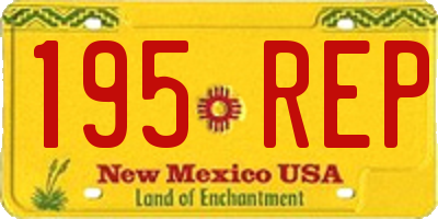NM license plate 195REP