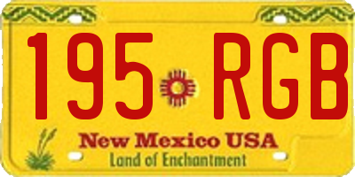 NM license plate 195RGB