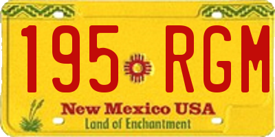 NM license plate 195RGM