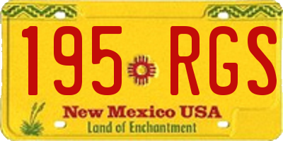 NM license plate 195RGS