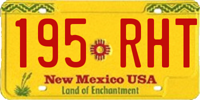 NM license plate 195RHT