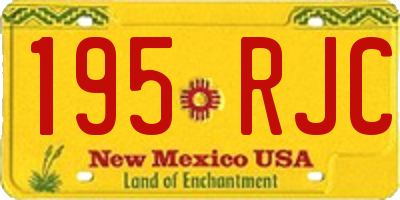 NM license plate 195RJC