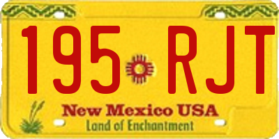 NM license plate 195RJT