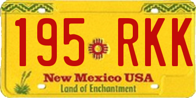 NM license plate 195RKK