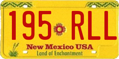 NM license plate 195RLL