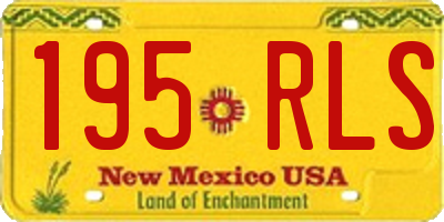 NM license plate 195RLS