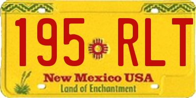 NM license plate 195RLT