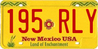 NM license plate 195RLY