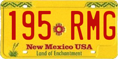 NM license plate 195RMG