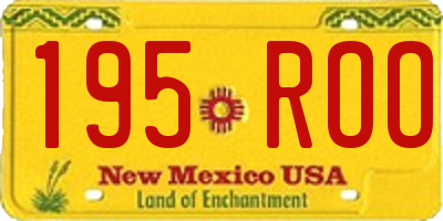 NM license plate 195ROO