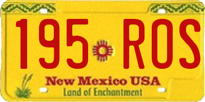 NM license plate 195ROS