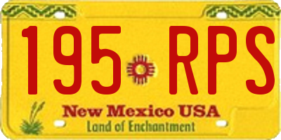 NM license plate 195RPS