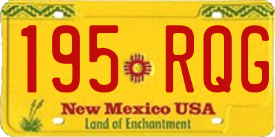 NM license plate 195RQG