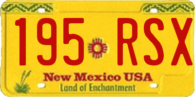 NM license plate 195RSX